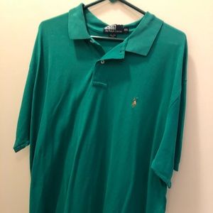 Blue green polo